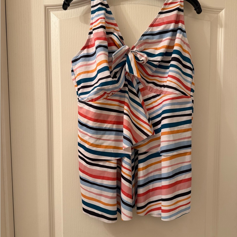 BloomChic Multicolor Striped Swim Top